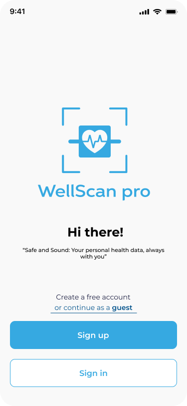 WellScan Pro Screen 1